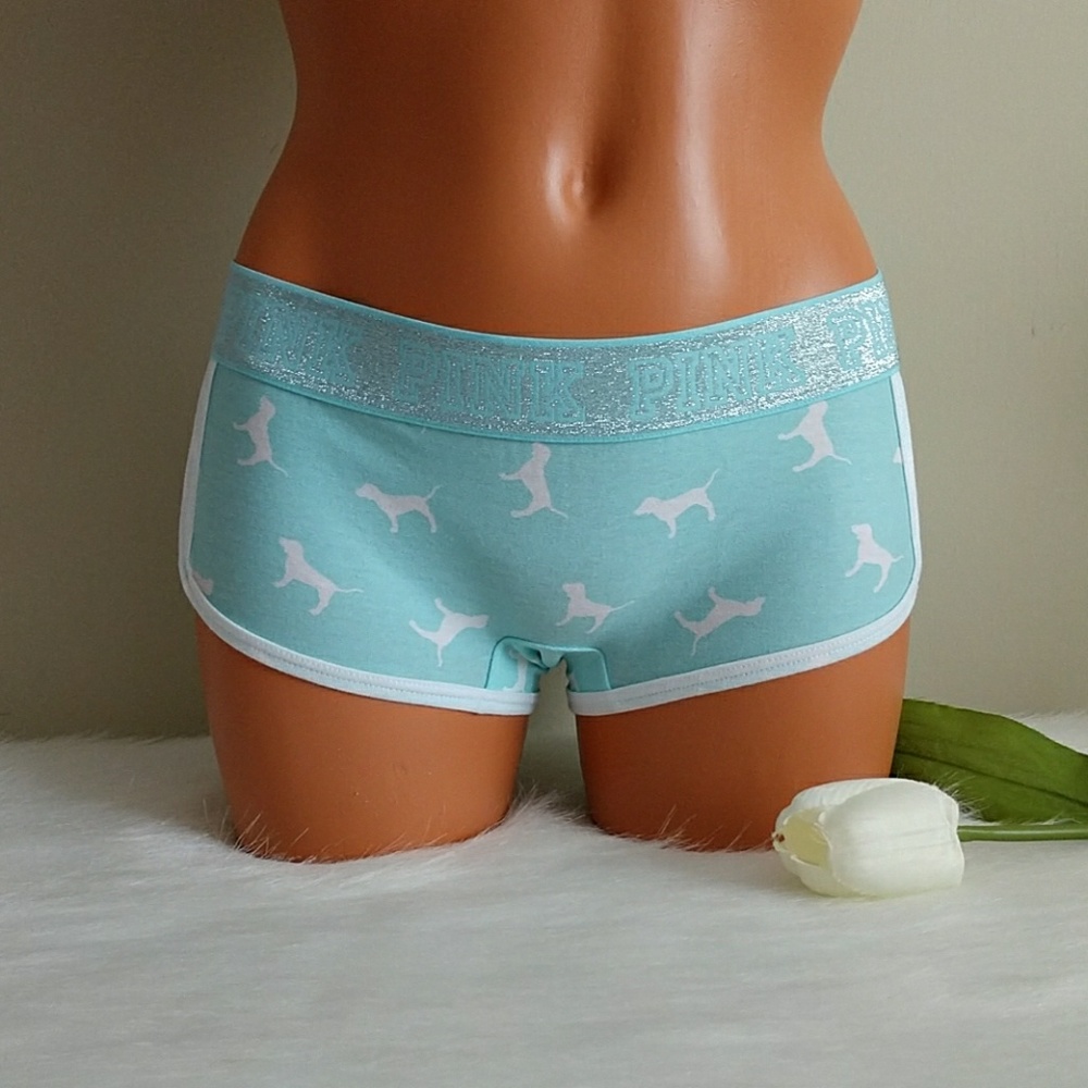Size S PINK VICTORIA'S SECRET LOGO BOYSHORT. - Picture 1 of 3